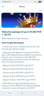 Screenshot 1xBet - casino welcome bonus