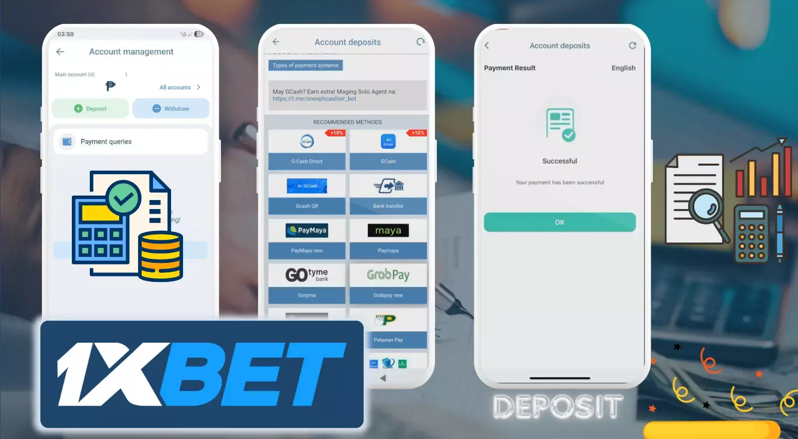 1xBet Payments Deposit