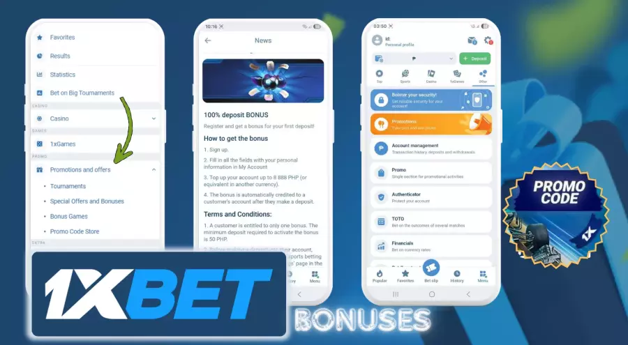 1xBet bonuses and promotions overview