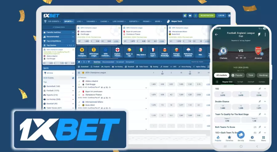 1xBet sportsbook coverage and bet types overview